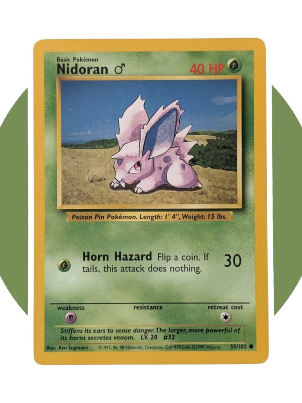 Base Set Pokemon Card (Y04): Nidoran 55/102